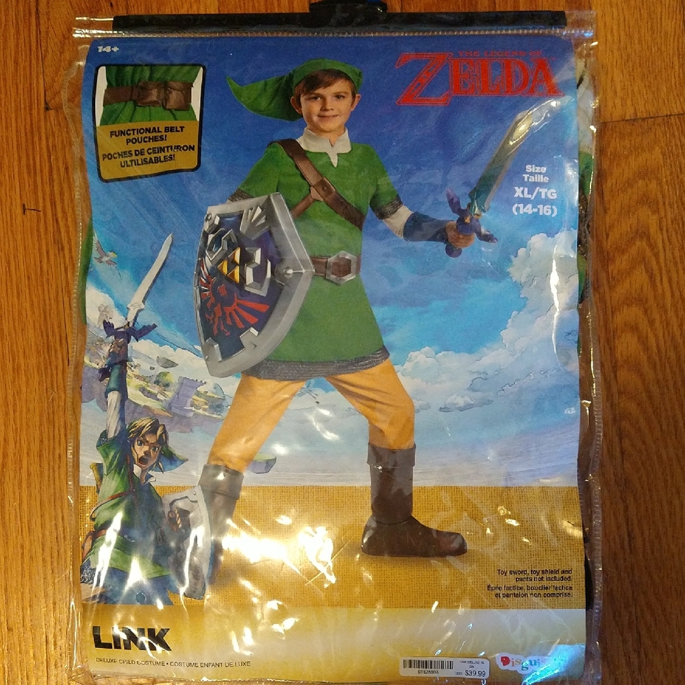 Disguise Zelda childs costume Sz XL (14-16)